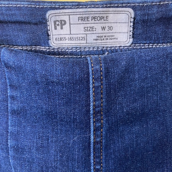 Free People Jeans High Rise Medium Dark Wash Skinny Jeans Size 30 - Picture 3 of 7